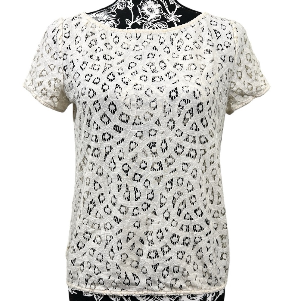 LOFT Cream Lace Blouse